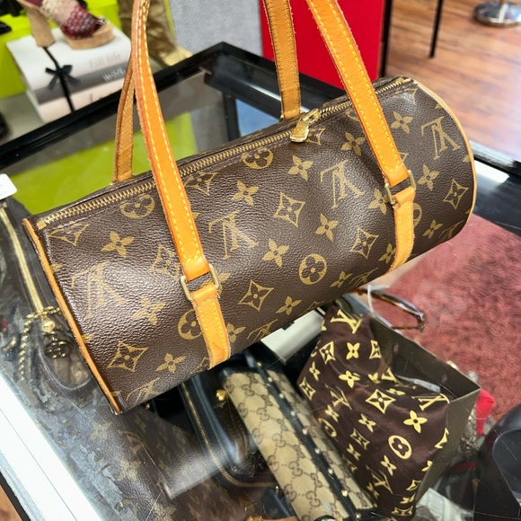 Louis Vuitton Pipillion Brown and Tan Monogram Barrel Bag